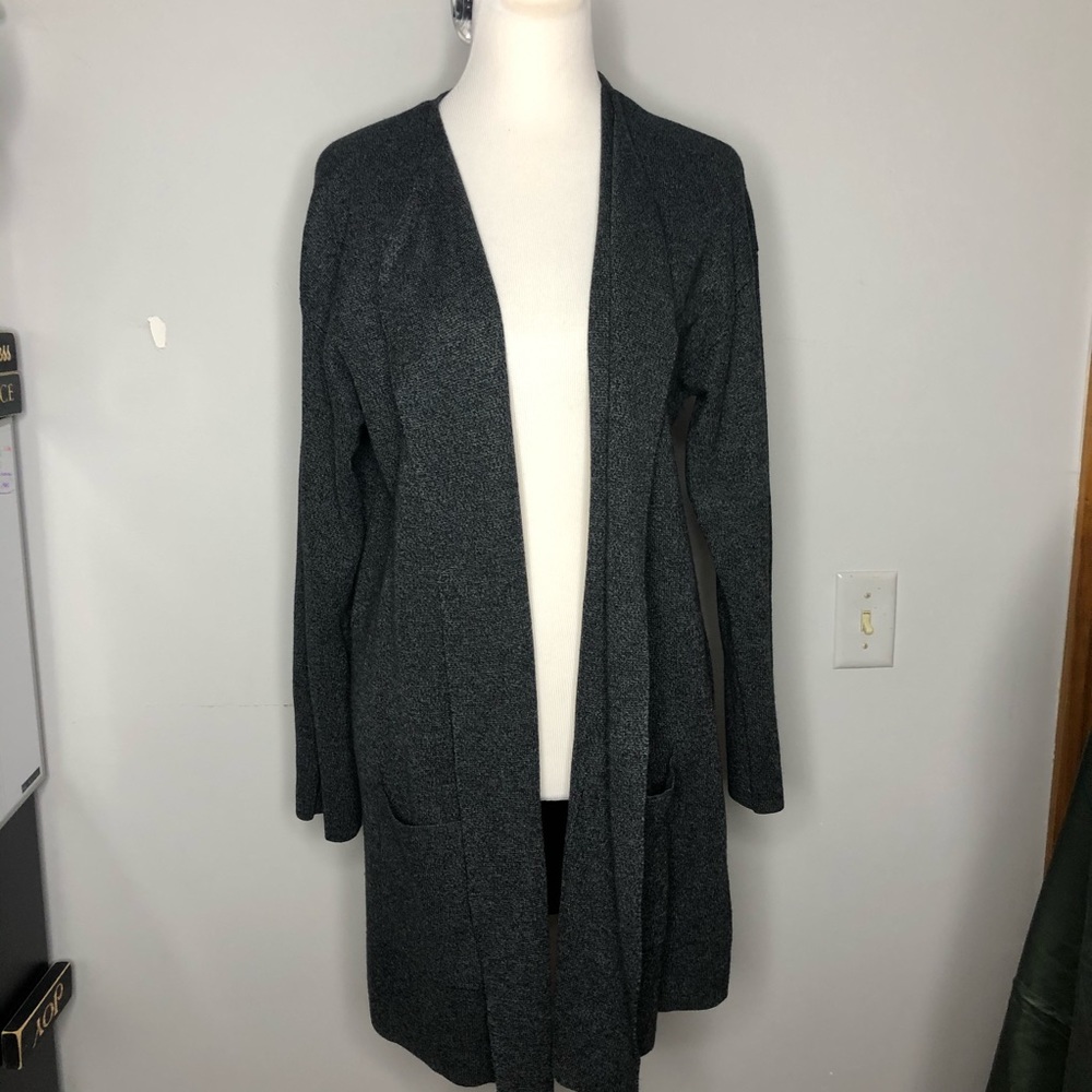 EILEEN FISHER Wool Blend Open Front Cardigan - Picture 6 of 7